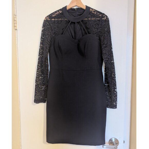 GUESS Illusion-Neck Sheath Dress - Picture 3 of 7